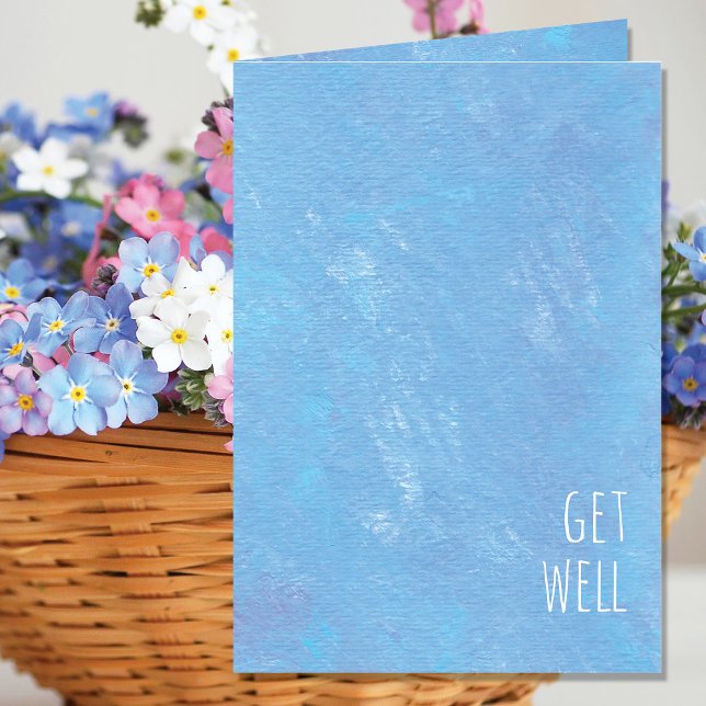 Simple Blue Get Well Modern Card (Creator Uploaded)