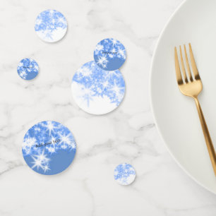 Simple blue glitter sparkle stars add your text confetti