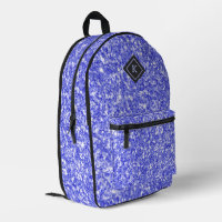 Simple blue glitter texture print | monogram