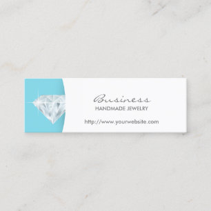 Simple Blue Handmade Jewellery Business Card