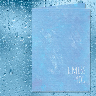 Simple Blue I Miss You Modern Card