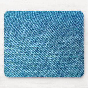 Simple Blue Jeans Denim Textile Texture Mouse Pad