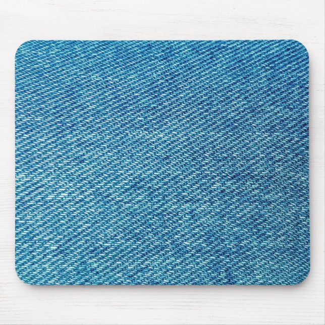 Simple Blue Jeans Denim Textile Texture | Mouse Pad (Front)