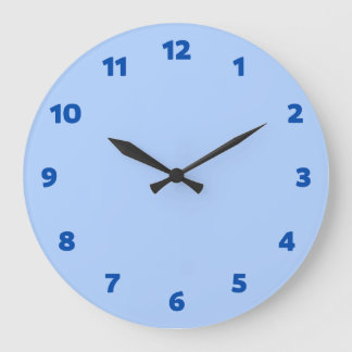 Simple blue large clock