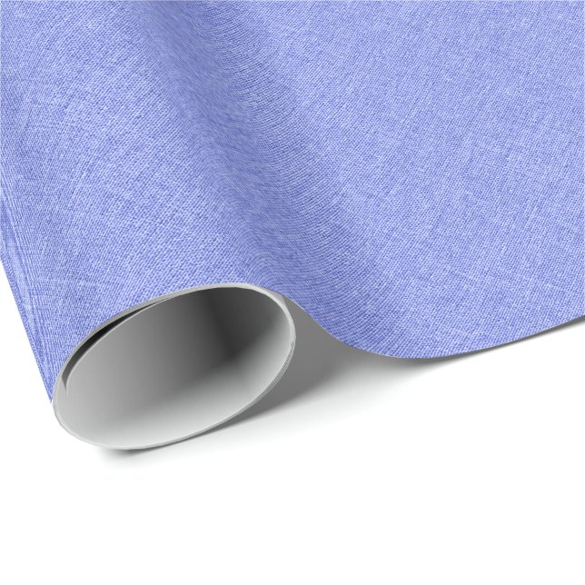Simple Blue Linen Texture Wrapping Paper (Roll Corner)