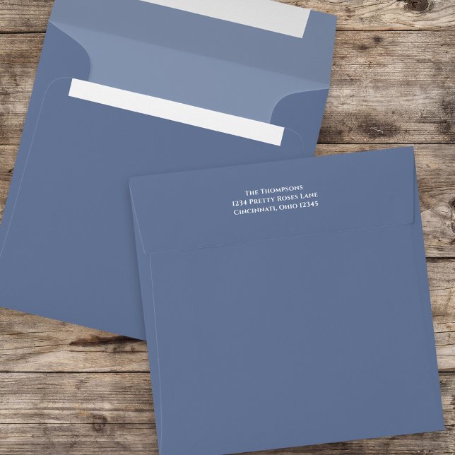 Simple Blue Minimalist Navy Blue Basic Square Envelope (Creator Uploaded)