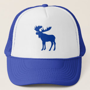 Simple blue moose hat