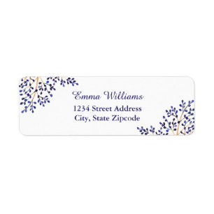 Simple Blue Nature Address Labels