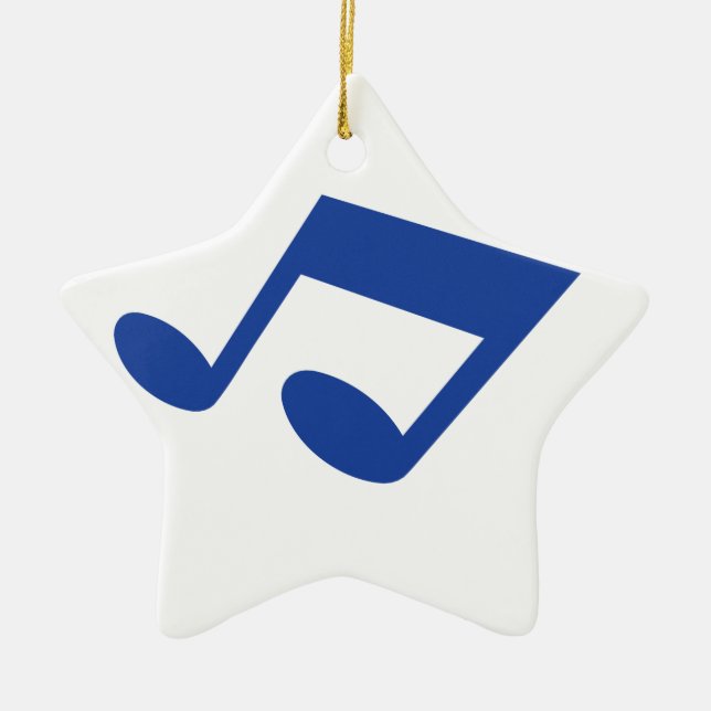 Simple blue note ceramic tree decoration (Front)