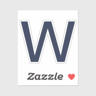 Simple Blue Personalised Initial