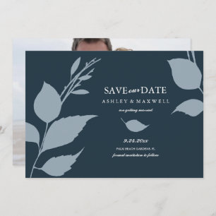 Simple Blue Photo Save The Date