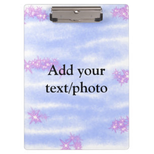 Simple blue pink watercolor add your text name th clipboard