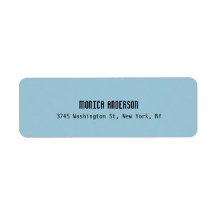 Simple Blue Professional Contemporary Return Address Label