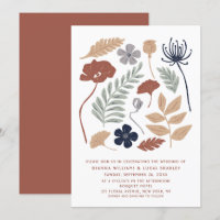 Simple Blue Redwood Flowers Floral Modern Wedding