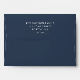 Simple Blue Return Address Envelope