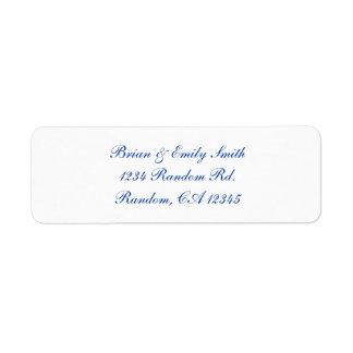 Simple blue script white custom labels