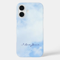 Simple Blue Sky Photo I Love Jesus Christian