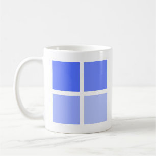 Simple Blue Square Pattern Coffee Cup