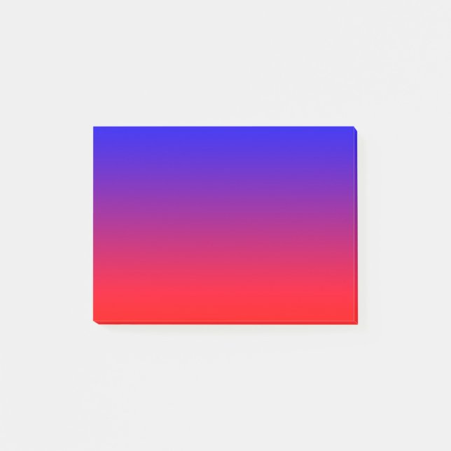 Simple Blue To Red Post-it Notes (Front)