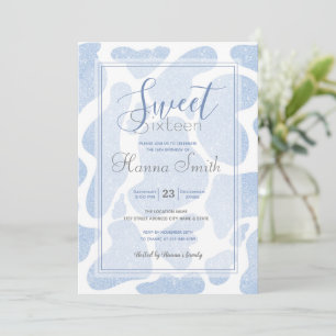 Simple Blue White Large Cow Spots Animal Pattern