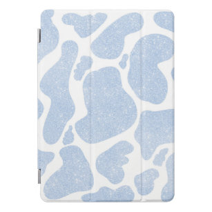 Simple Blue White Large Cow Spots Animal Pattern iPad Pro Cover