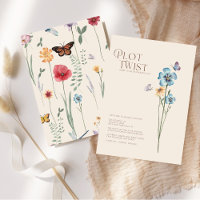 Simple Blue Wildflower Plot Twist Wedding