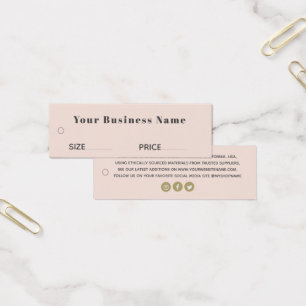 Simple Blush Boutique Clothing Business Price tag