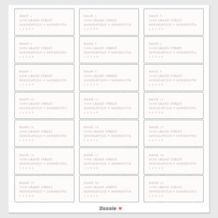 Simple Blush & Burgundy Guest Address Labels