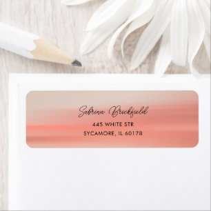 Simple Blush Colourful Wedding Return Address Labe Label