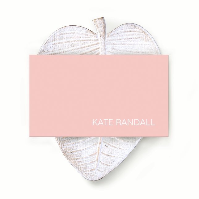 Simple  Blush Pink Beauty Salon Professional Business Card (Creator Uploaded)