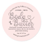 Simple Blush Pink Black Heart Handmade Body Butter