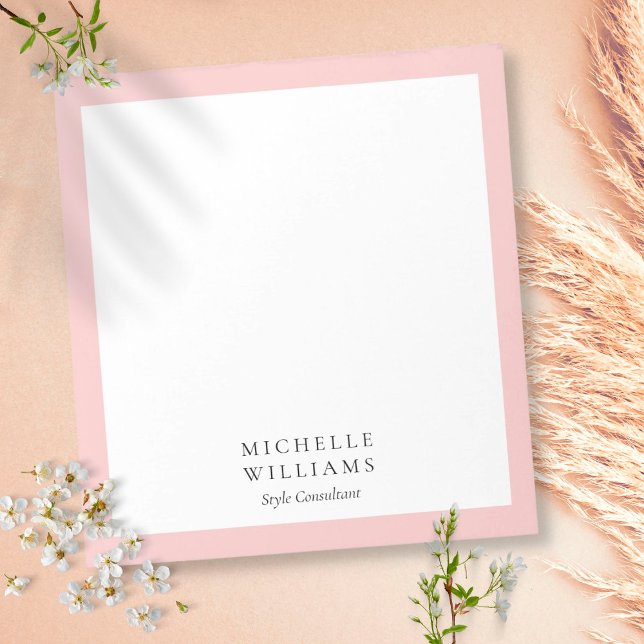 Simple Blush Pink bordered Notepad (Creator Uploaded)