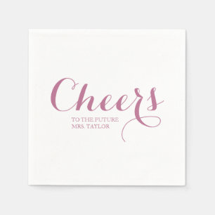 Simple Blush Pink Cheers Wedding Napkin