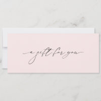 Simple Blush Pink Elegant Modern Gift Certificate