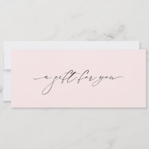 Simple Blush Pink Elegant Modern Gift Certificate
