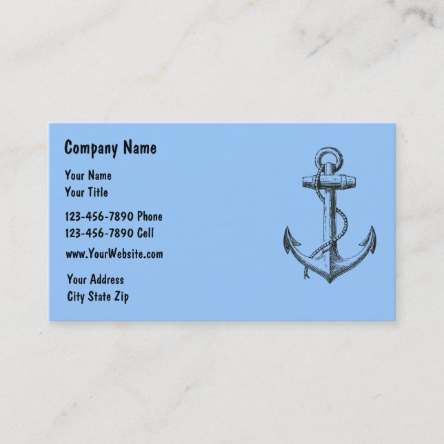 Simple Boating Business Cards (Front)