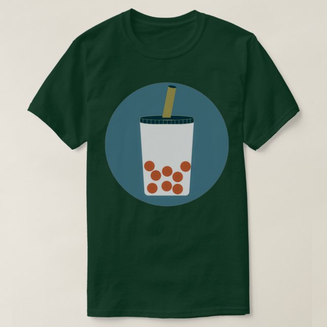 Simple Boba Tea Icon T-Shirt (Design Front)
