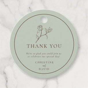 Simple Bohemian Wedding floral   Favour Tags