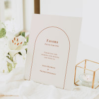 Simple Boho Arch Ivory Wedding Favours