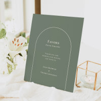 Simple Boho Arch Sage Green Wedding Favours