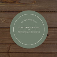 Simple Boho Arch Sage Green Wedding Thank You