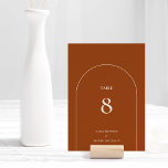 Simple Boho Arch Terracotta Wedding Table Number<br><div class="desc">This Simple Boho Arch Terracotta Wedding Table Number design features a sophisticated muted palette of neutral ivory paired with gorgeous mix and match options of rust terracotta, sage green, and plum. The understated elegance of simple typography and gentle arches creates a soothing and polished aesthetic with classic minimalist styling. The...</div>