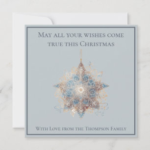 Simple Boho Chic Star Christmas Card