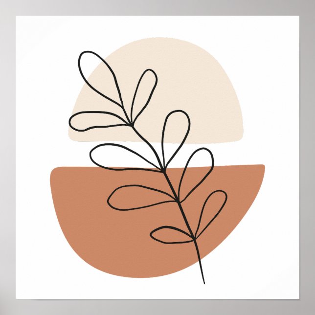 Simple Boho Drawings Boho Chic Aesthetic Bohemian  Poster (Front)