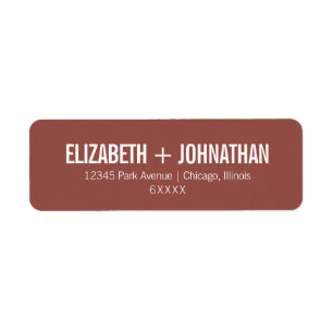 Simple Boho Dusty Rose Typography Wedding Address  Return Address Label