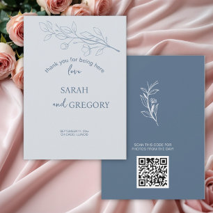 Simple Boho Floral Thank You Card