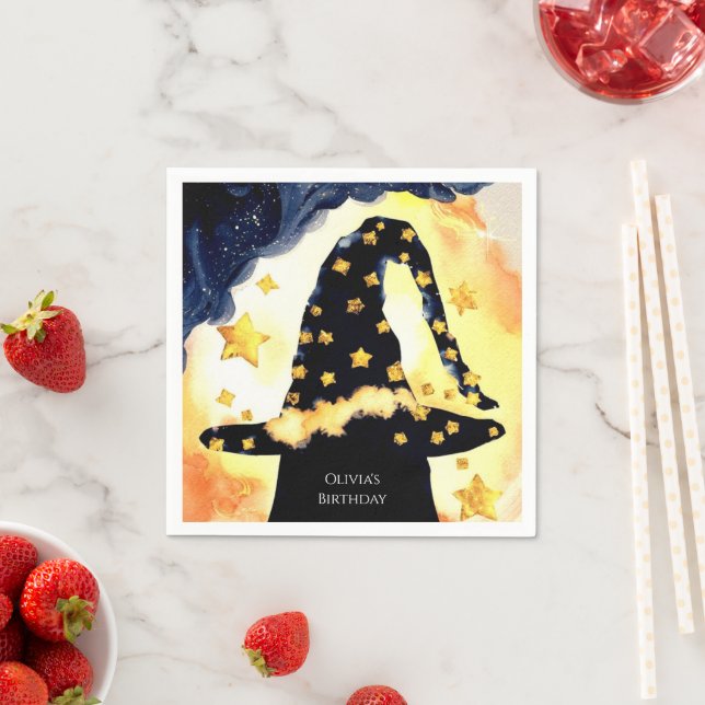 Simple Boho Fun Wizard Birthday Napkin (Insitu)