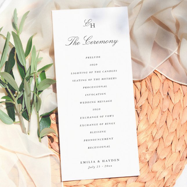 Simple Boho Minimal Wedding Program (Creator Uploaded)