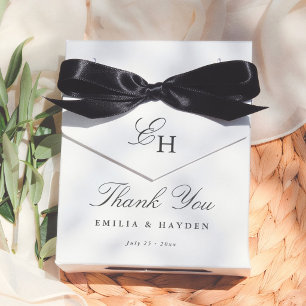 Simple Boho Minimalist Thank You Wedding Favour Box