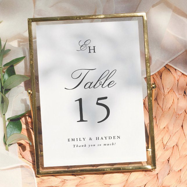 Simple Boho Minimalist Wedding Table Number (Creator Uploaded)
